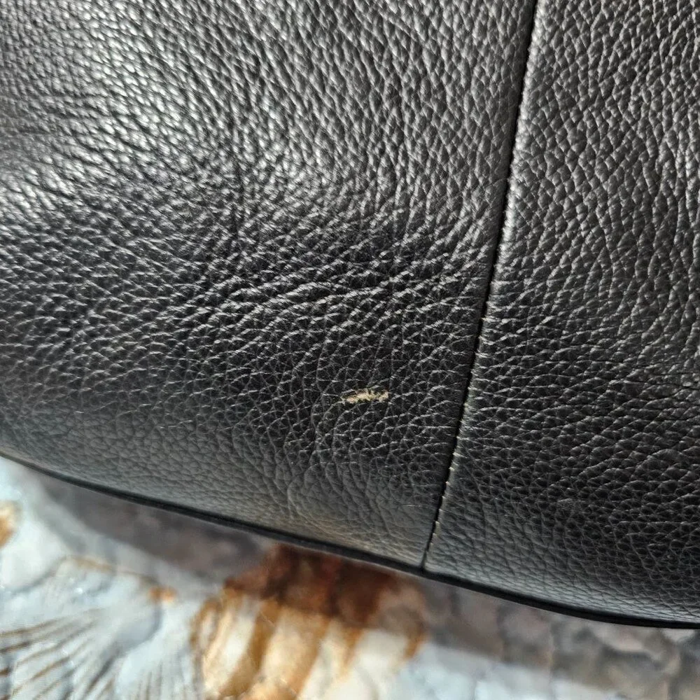 Coach Dufflete Crossbody Bag Purse In Black Pebbled Leather
